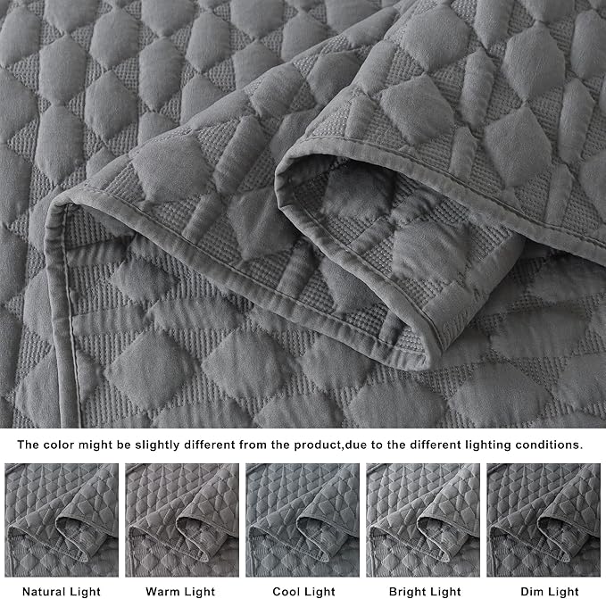 WDCOZY Oversized California Cal King Size Quilt Bedding Sets - Image 3