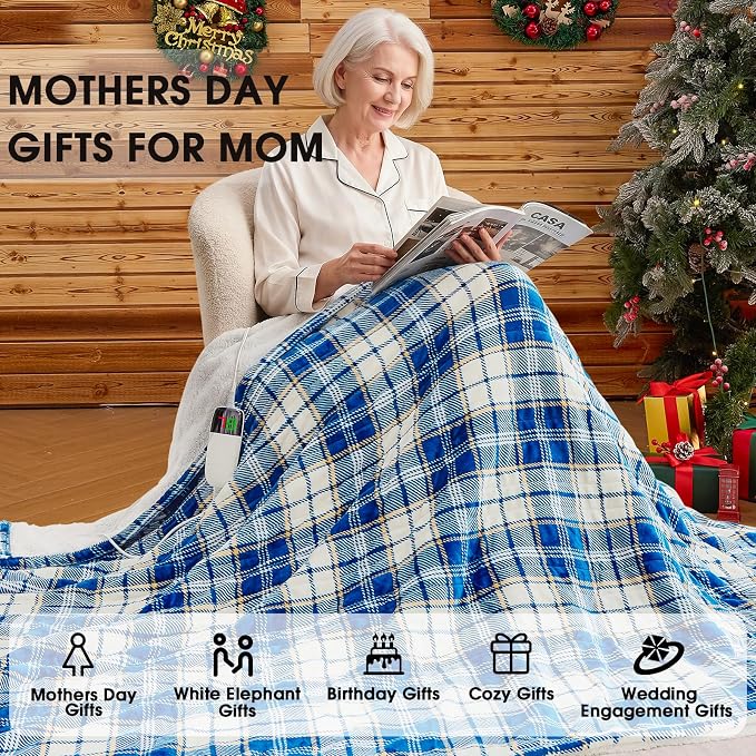 Heated Electric Blanket Twin Size, 62X84 Heating Blanket - Image 5