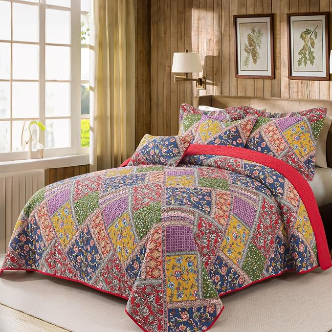 BEDIFANY Cotton King Quilt Set - Image 2