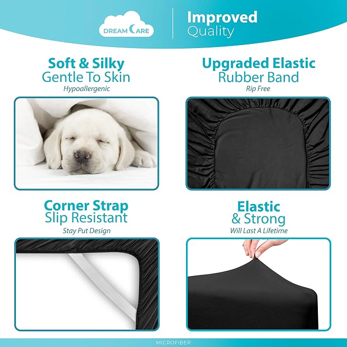 DREAMCARE Twin XL Fitted Sheet - Image 6