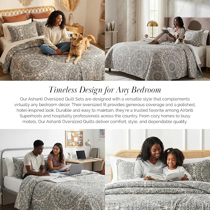 Southshore Fine Living, Inc. Ashanti Collection Oversized Quilt Twin Bedding - Image 6