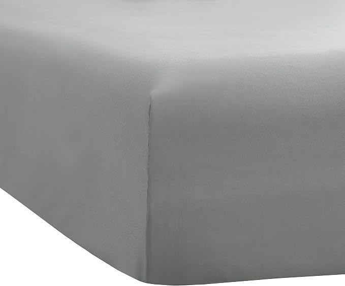 Sfoothome Twin Grey Fitted Sheet Only, Wrinkle Free - Image 3