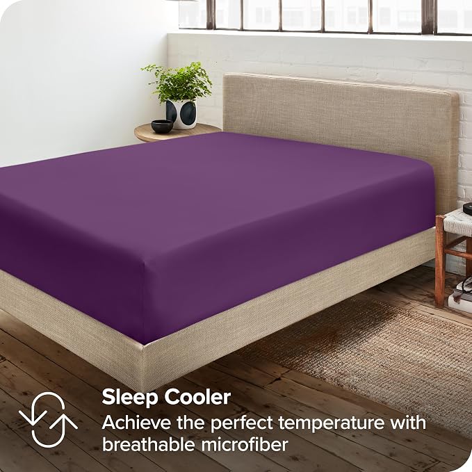 Bare Home 2-Pack Fitted Bottom Sheets Twin - Image 6