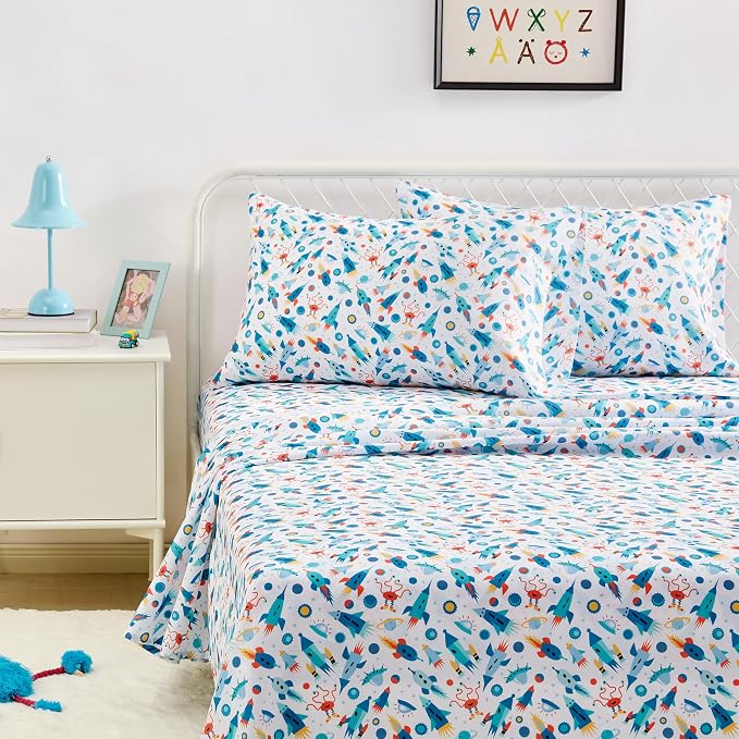 Amazon Basics Kid's Soft Easy-Wash Microfiber 4-Piece Sheet Set - Image 6