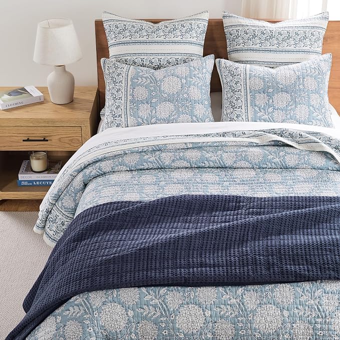 Levtex Home Adare Blue Reversible Full/Queen Quilt Set - Image 3