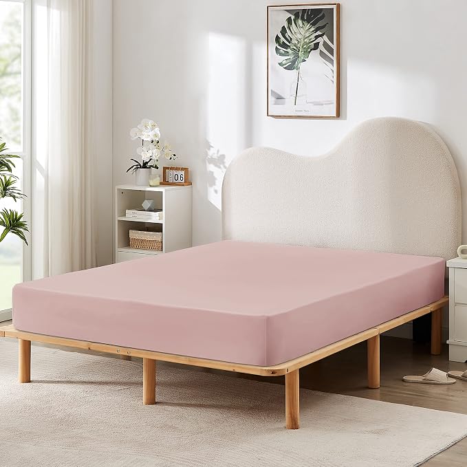 HBHLFZ Full Fitted Sheet Only, Soft Breathable Bottom Sheet by HBHLFZLuxuryHomeLife