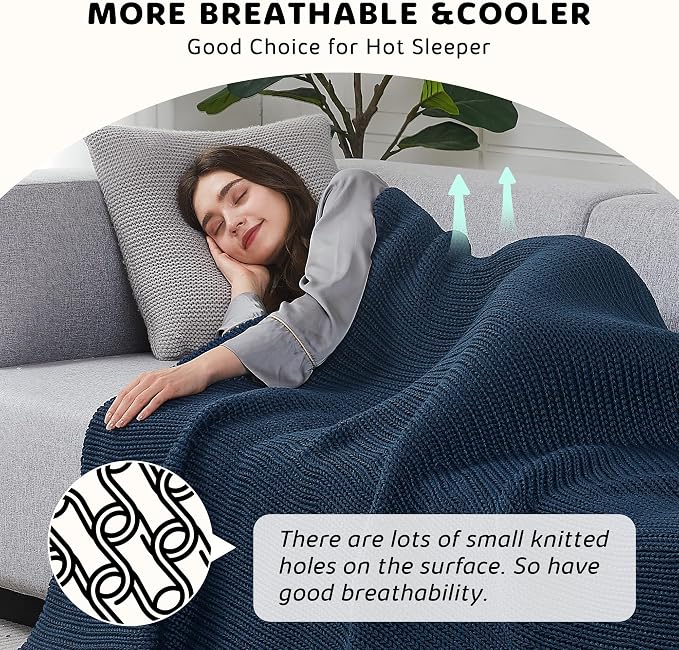 L'AGRATY Knitted Weighted Blanket - Image 4