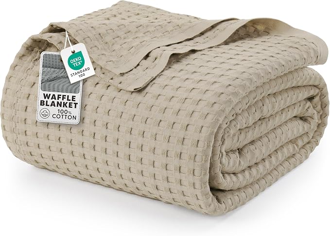 Utopia Bedding 100% Cotton Waffle Weave Blanket King Size by UTOPIABEDDING