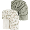 Konssy Muslin Crib Sheets 2 PCS, 100% Cotton Baby Crib Sheets by Konssy