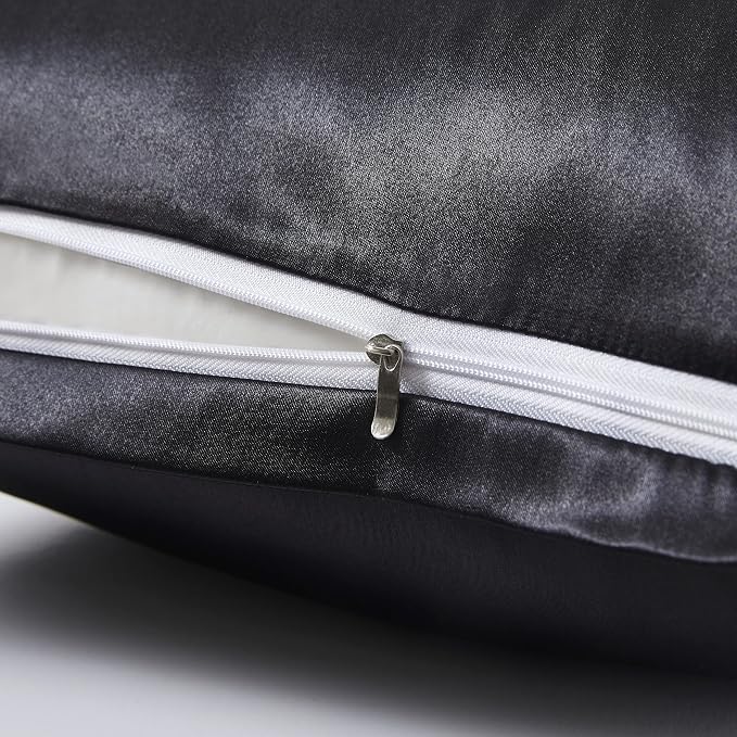 Satin Pillowcases with Zipper （20x26）, Standard Size Pillowcases Set of 2 - Image 4