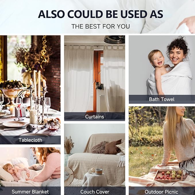 Simple&Opulence French Linen Flat Sheet, 100% Natural Flax Bedding Sheet - Image 6