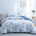 BOLINLIVING Floral Duvet Cover Full Size 3 Pieces, Flower Duvet Cover by BOLINLIVING