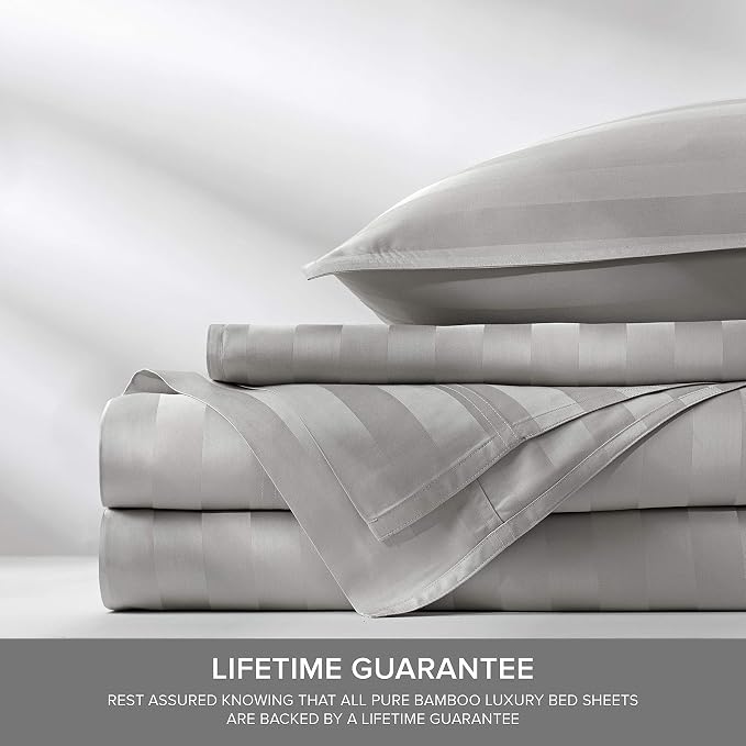 Pure Bamboo California King Sheets, Genuine 100% Organic Viscose Derived from - Image 4