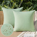 MIULEE Pack of 2 Decorative Outdoor Solid Waterproof Throw Pillow Covers Spring by MIULEE