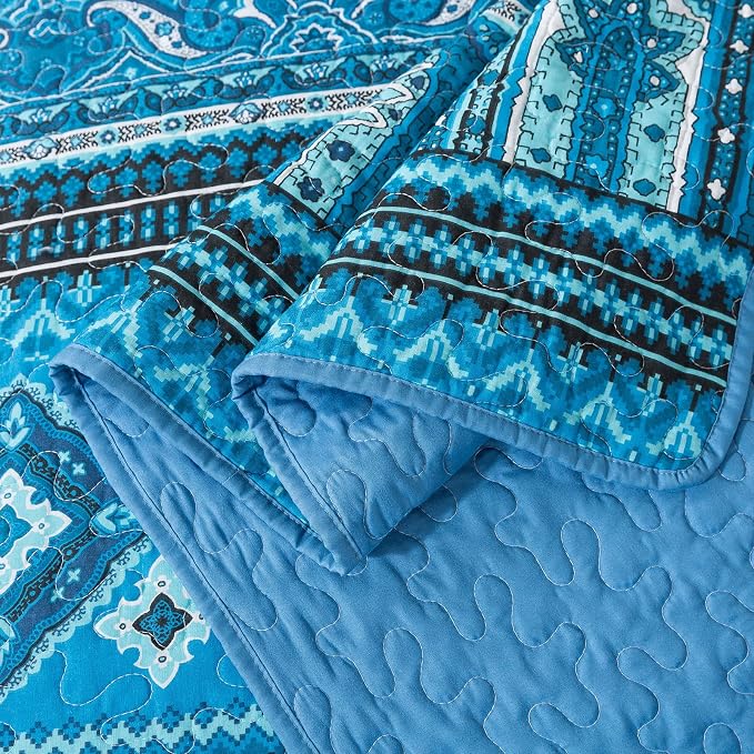 BEDIFANY Cotton Queen Quilt Sets, Lightweight Boho Queen Size Quilt Bedding Set - Image 4