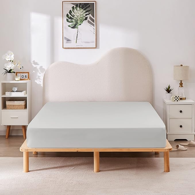 HBHLFZ Twin Fitted Sheet Only 2 Pack, Soft Breathable Bottom Sheet - Image 7