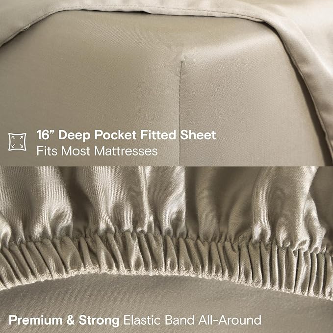 DOZ Sheet Set, 100% Viscose derived from Bamboo, Organically Grown, Buttery Soft - Image 5