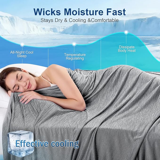 KMUSET Cooling Blanket Twin, Double Sided Summer Cooling Blankets - Image 4