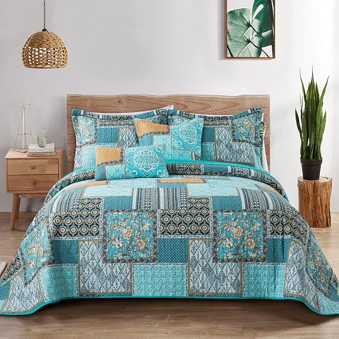 BEDIFANY 3 Pieces Cotton King Size Quilt Sets, King Bedspread Lightweight by BEDIFANY