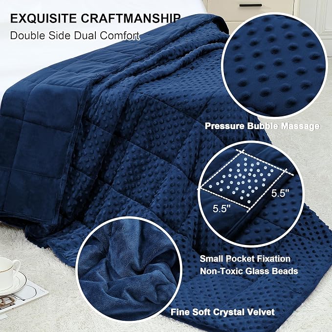 Alomidds Weighted Blanket, Luxury Velvet Weighted Blankets - Image 2