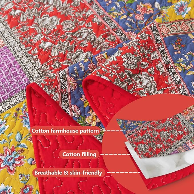 BEDIFANY Cotton King Quilt Set - Image 4