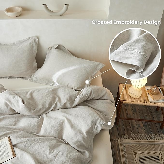 Simple&Opulence 100% Linen Duvet Cover Set - Image 3