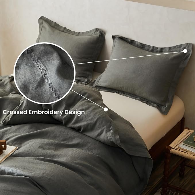 Simple&Opulence 100% Linen Duvet Cover Set - Image 5