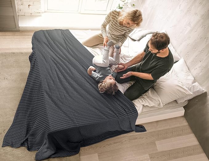Utopia Bedding 100% Cotton Waffle Weave Blanket Full Size - Image 7