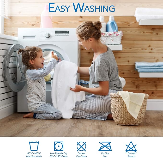 PlushDeluxe Premium Bamboo Mattress Protector – Twin Size, Waterproof, & Ultra - Image 5