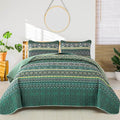 WONGS BEDDING Boho Quilt Queen Size, Lightweight Microfiber Bed Decor Bedspread by WONGSBEDDING