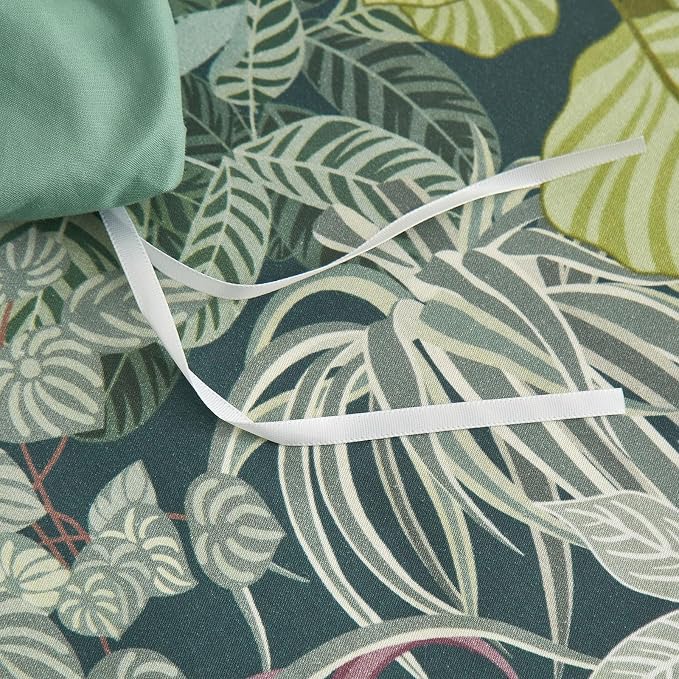 mixinni Tropical Multicolored Leaves Print Duvet Cover 2 Pillowcases Botanical - Image 7