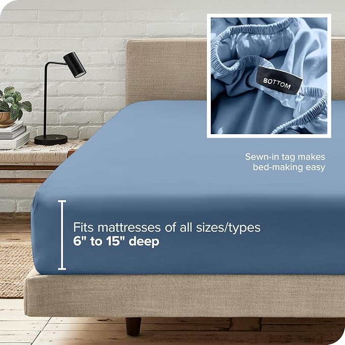 Bare Home Fitted Bottom Sheet Twin - Image 6