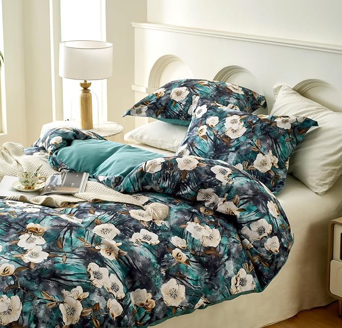 Cupocupa Duvet Cover King Size Set Boho Floral Pattern King Duvet Cover Set - Image 4