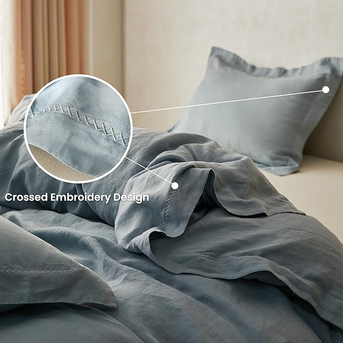 Simple&Opulence 100% Linen Duvet Cover Set - Image 4