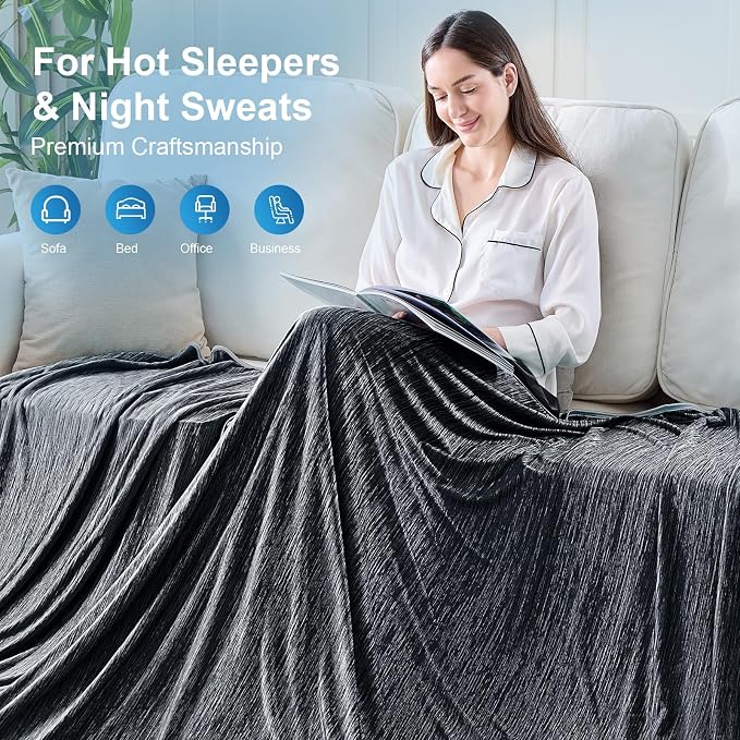 KMUSET Cooling Blanket Twin, Double Sided Summer Cooling Blankets - Image 8