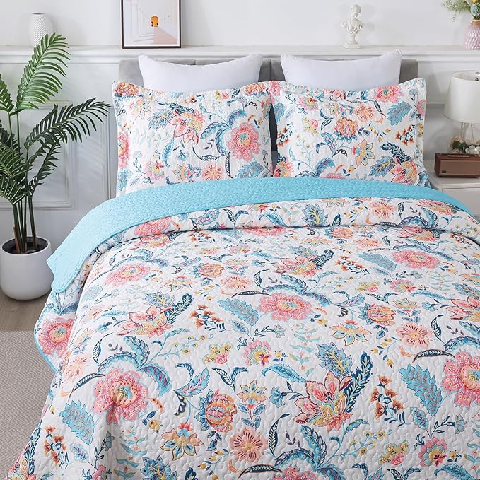 BEDIFANY Garden Cotton Filling Queen Size Quilt Set - Image 2