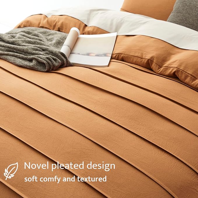 Oli Anderson Pumpkin Brown Duvet Cover Queen Size - Image 3