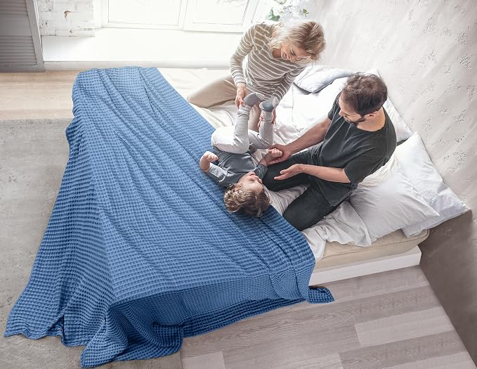 Utopia Bedding 100% Cotton Waffle Weave Blanket Twin Size - Image 7