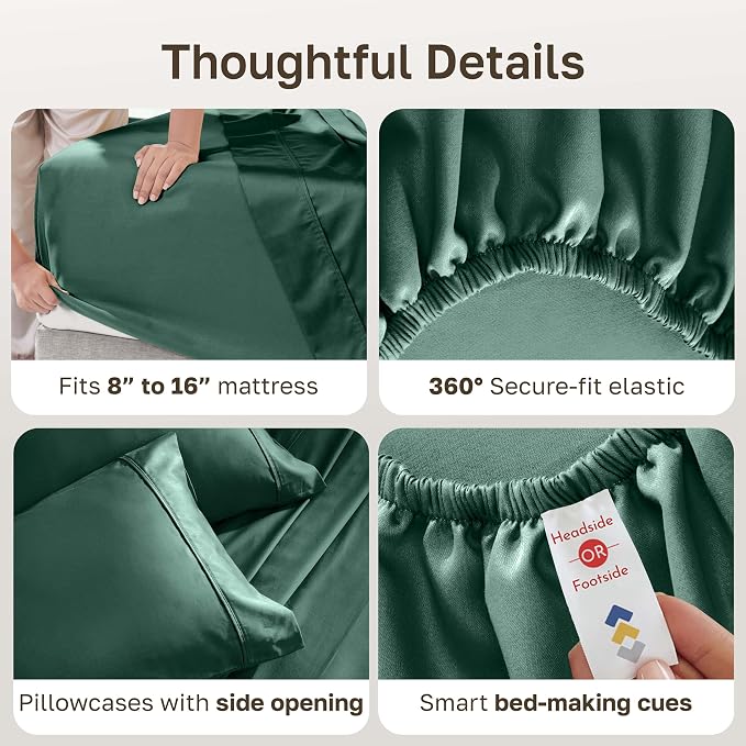 California Design Den Soft 100% Cotton Sheets Queen Size Set, 400 Thread Count - Image 5
