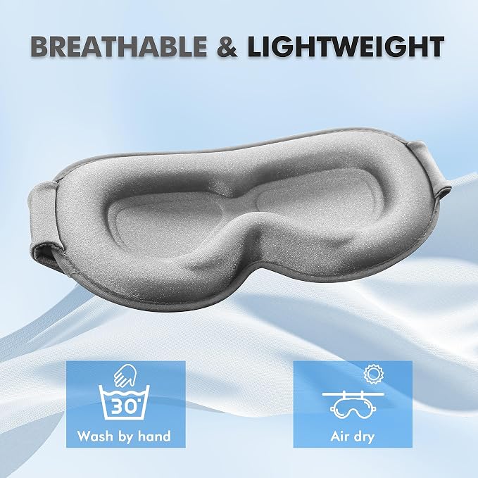 Sleep Eye Mask for Men Women, Sleeping Mask for Side Sleeper, Travel Blackout - Image 6