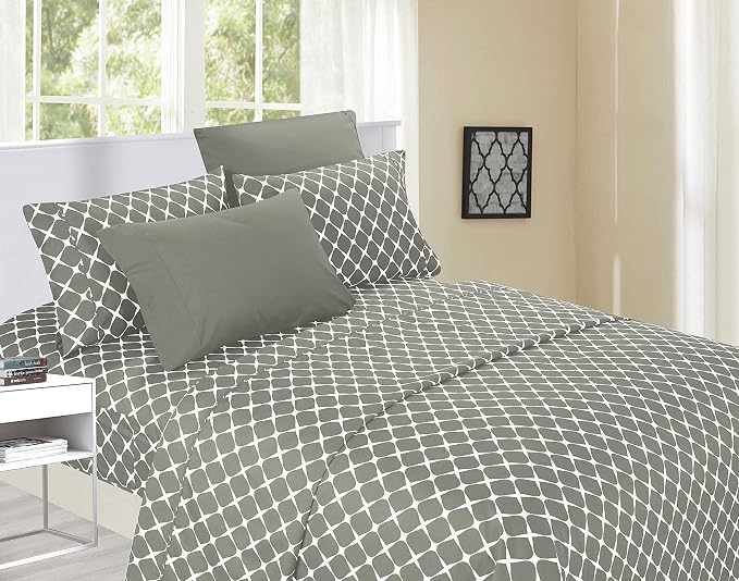 Elegant Comfort Luxury Softest and Coziest 6-Piece Bed Sheet Set, Wrinkle by ELEGANTCOMFORT