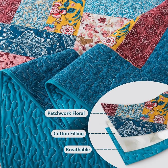 BEDIFANY Cotton King Quilt Set - Image 4
