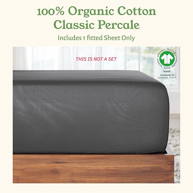 California Design Den California King Fitted Sheet Only, 100% Organic Cotton - Image 4