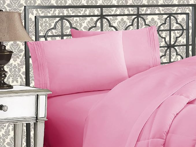 Elegant Comfort Luxurious 1500 Premium Hotel Quality Microfiber Three Line by ELEGANTCOMFORT