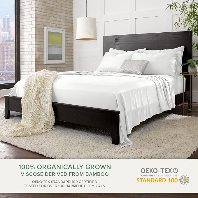 Queen Pillowcases by Pure Bamboo, Genuine 100% Organic Viscose Derived from - Image 3