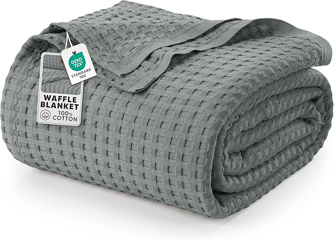 Utopia Bedding 100% Cotton Waffle Weave Blanket Twin Size by UTOPIABEDDING