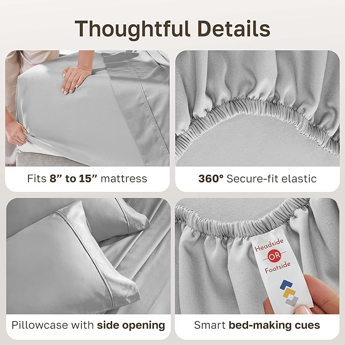 California Design Den Soft 100% Cotton Sheets Twin XL Size Set, 400 Thread - Image 6