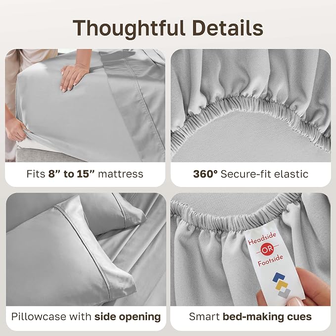 California Design Den Soft 100% Cotton Sheets Twin Size Set, 400 Thread Count - Image 6