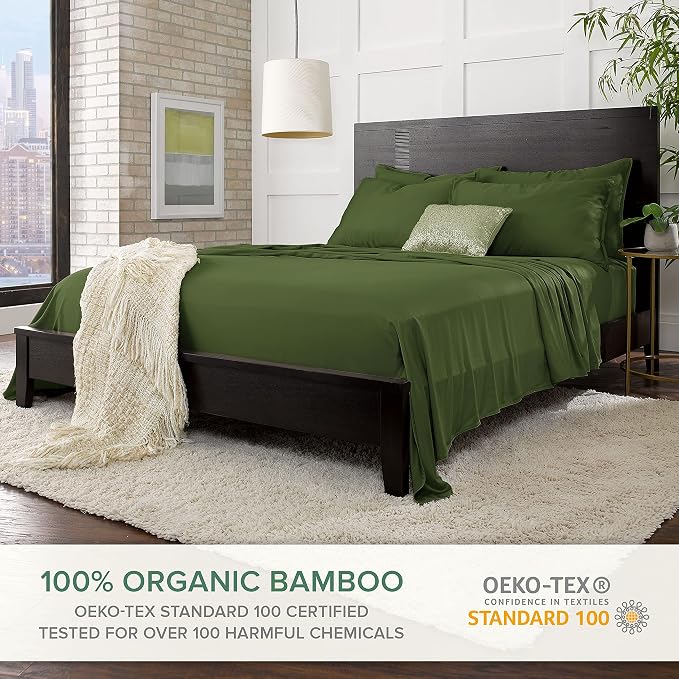 Pure Bamboo King Sheets, Genuine 100% Organic Viscose Derived from Bamboo Bed - Image 2