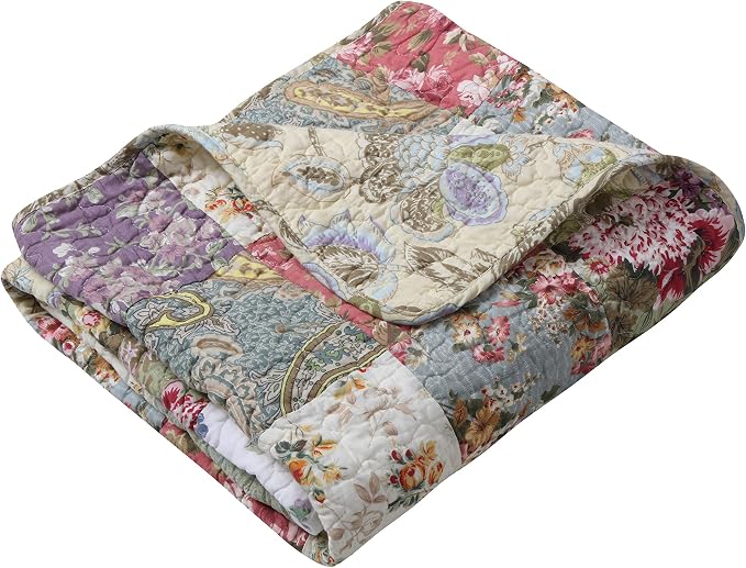Greenland Home Blooming Prairie Quilted Patchwork Throw by GreenlandHome